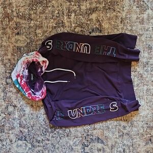 The Hundreds Purple and Tie-Dye Lightweight Hoodie Size L